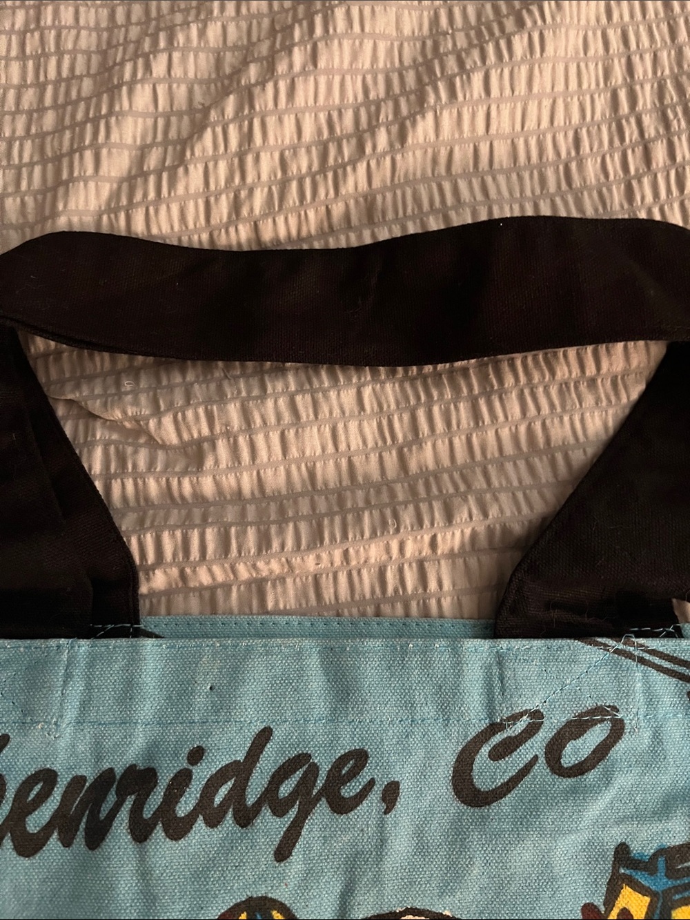 Breckenridge Colorado Scenic Canvas Tote Bag Mountain Resort Souvenir - Picture 4 of 14